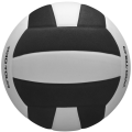 Czarno-biała piłka Wilson PRO Tour, profesjonalna piłka do siatkówki o idealnym kształcie.